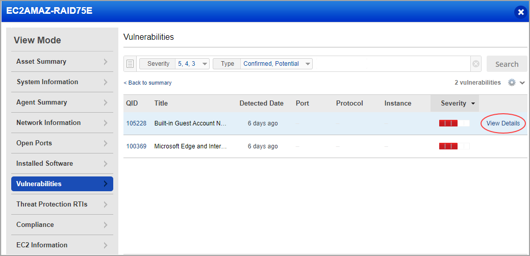 View Asset Details Anytime